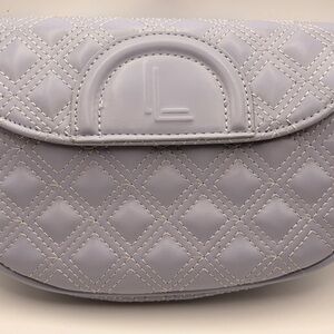 Loulou Lavender Quilted Shoulder Bag Silver Chain Detachable Strap Women’s